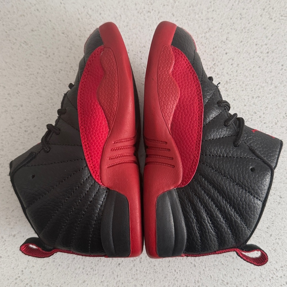 Nike Jordan 12 Retro (TD) Black and Red Jordan Basketball Shoes 9T - Picture 4 of 10